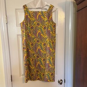 Ralph Lauren Yellow Paisley Mini Dress